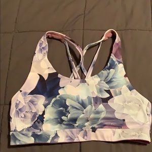 Old navy blue floral sports bra